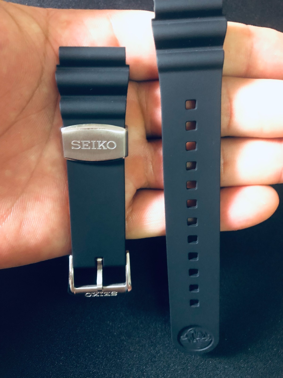 SEIKO 22MM BLACK RUBBER STRAP FOR TURTLE SRP777 SKX007 DIVER WATCH BAND