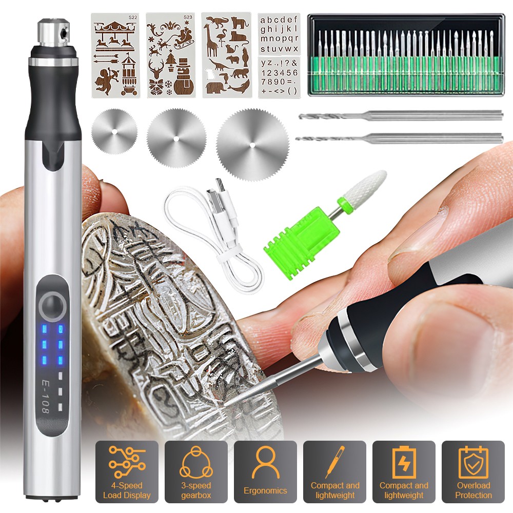 Professional Engraving Cordless Pen For Artists&DIY Variable Speed Rotary Tool