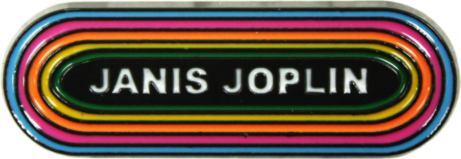 Enamel Pin – Janis Joplin Rainbow Logo Rock Music Gift Badge Button Lapel #4080