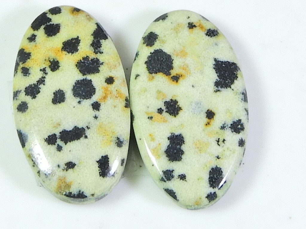 Natural Dalmantion Matched pair Oval Cabochon Loose Gemstone 11X20X04 MM H314