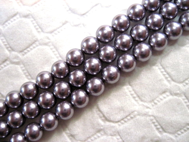 50 pc SWAROVSKI CRYSTAL MAUVE PEARLS 5mm Loose BEADS 5810 Round, Free Shipping