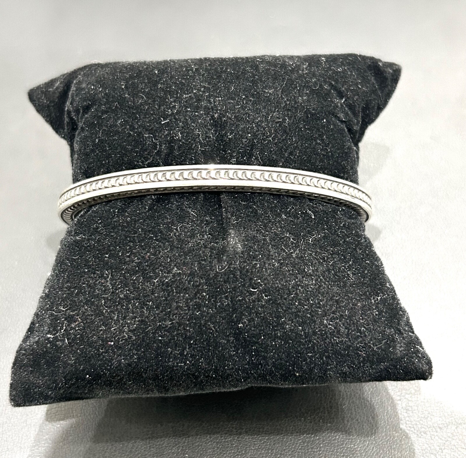 Roger Skeet Sterling Silver Navajo Cuff Bracelet