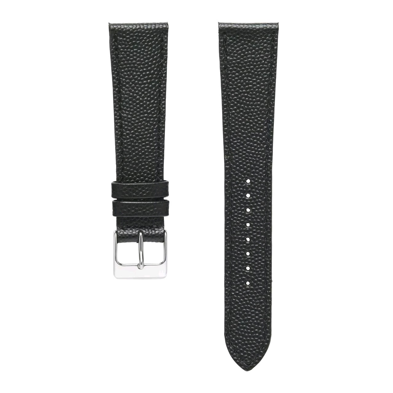Leather Watch Strap Made In France Calfskin 17mm Black / Onyx Hodinkee