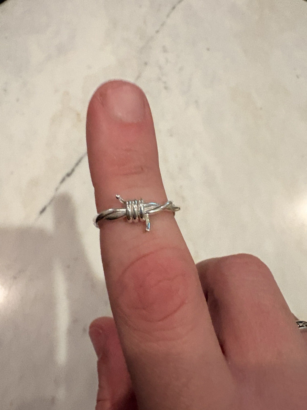 Barbed Wire Ring .925 Sterling Silver Handmade Jewelry Men Women Size 6.5