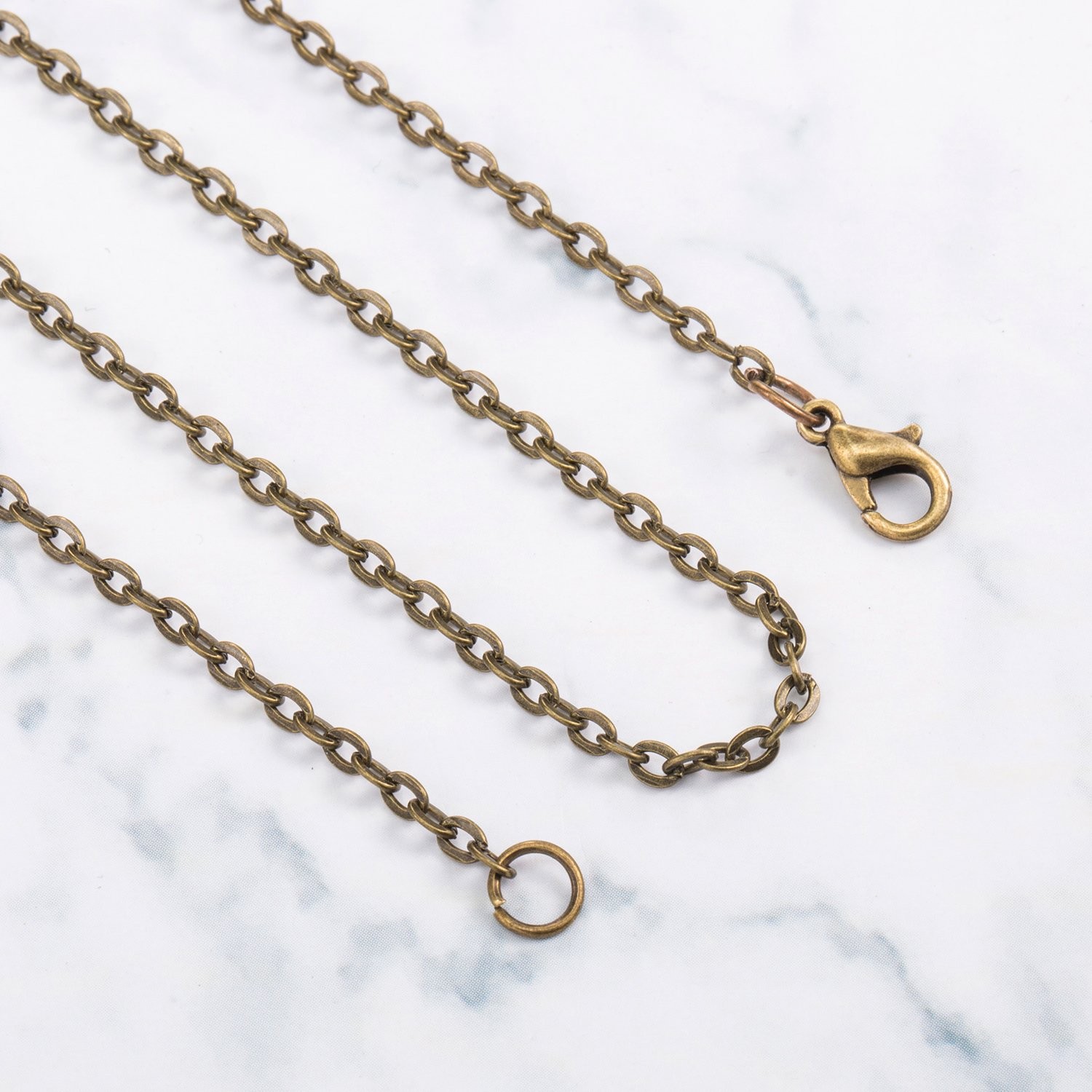 24 Pack Bronze Link Cable Chain Necklace DIY Chain Necklaces (20 Inch)