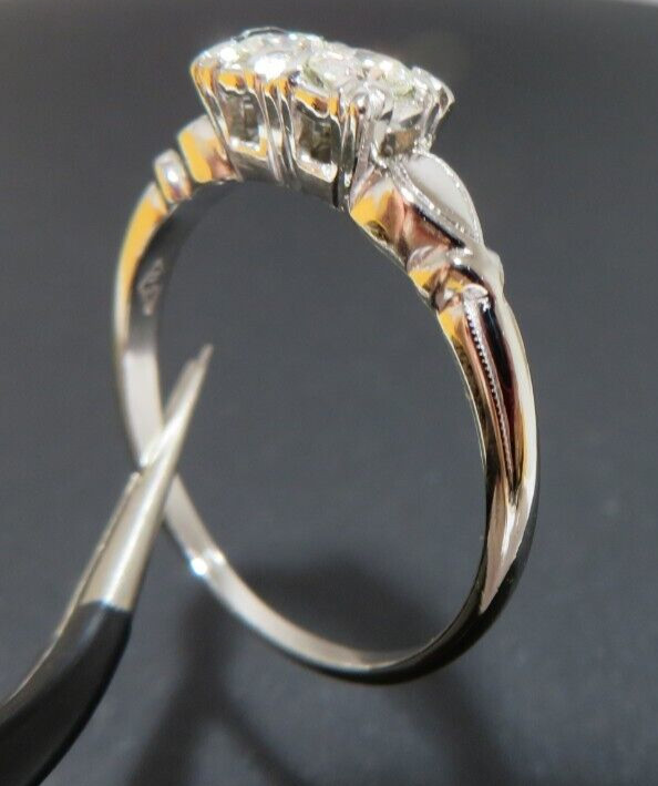 14K WG 2-ROUND DIAMOND FOREVER US RING 0.35 tcw SZ 8 2.58 grams (AI-2267)