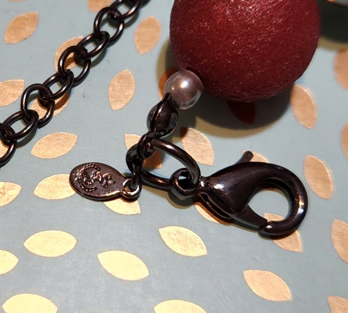 Premier Designs Purple Shades, Black, Gray Acrylic Beads Gunmetal Long Necklace