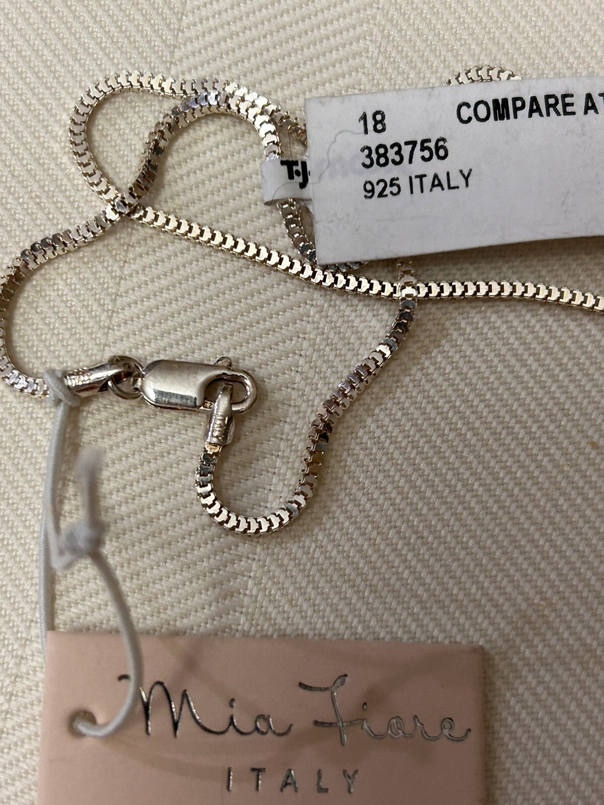 Mia Fiona Silver Chain 17” Drop Tags