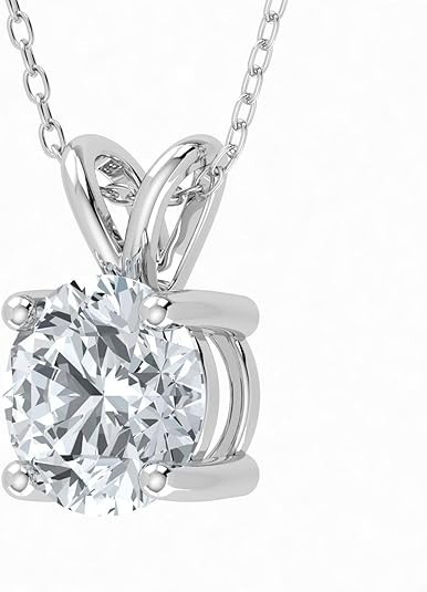 Shop QSE 0.50-5.00 Ct IGI Lab Grown Diamond Solitaire Pendant with 14K Gold