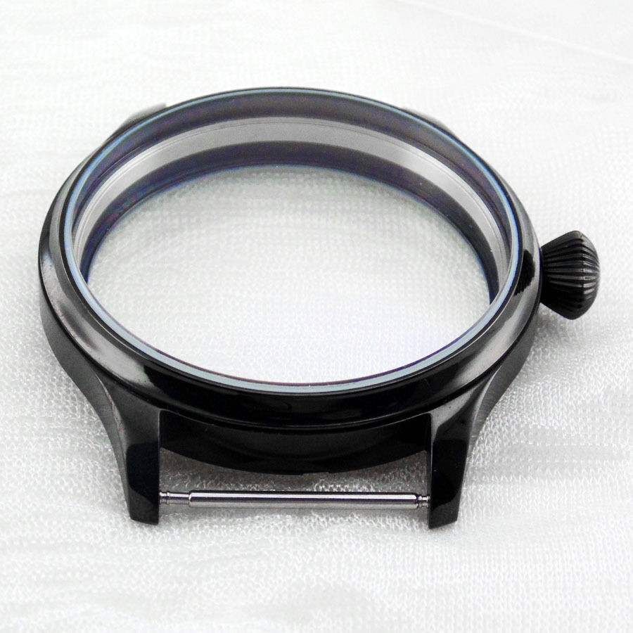 44mm Stainless Steel Watch Case Fit For Seagull ST3600 ETA 6497 6498 Movement H