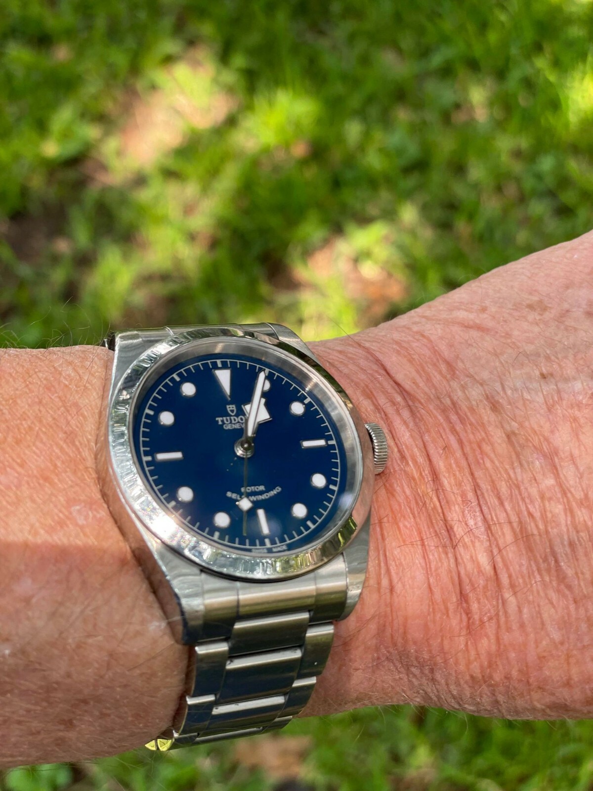 A Beautiful TUDOR Black Bay Blue Men’s Watch, SS, Blue Face