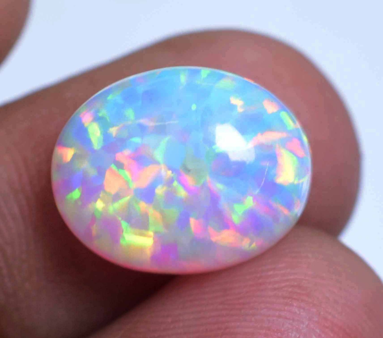 Natural Ethiopian Fire Opal 7.40 CT AGSL Certified Play Of Color Loose Gemstone