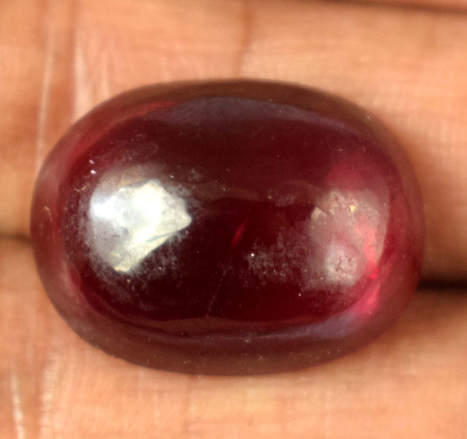 Natural 22.65 Ct Oval Cabochon Burma Red Ruby Gemstone Certified C9620 Best Deal