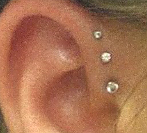 18g 1.5, 2, 2.5 or 3mm CLEAR CUSTOM LENGTH Nose Cartilage Forward Helix ~1 Stud