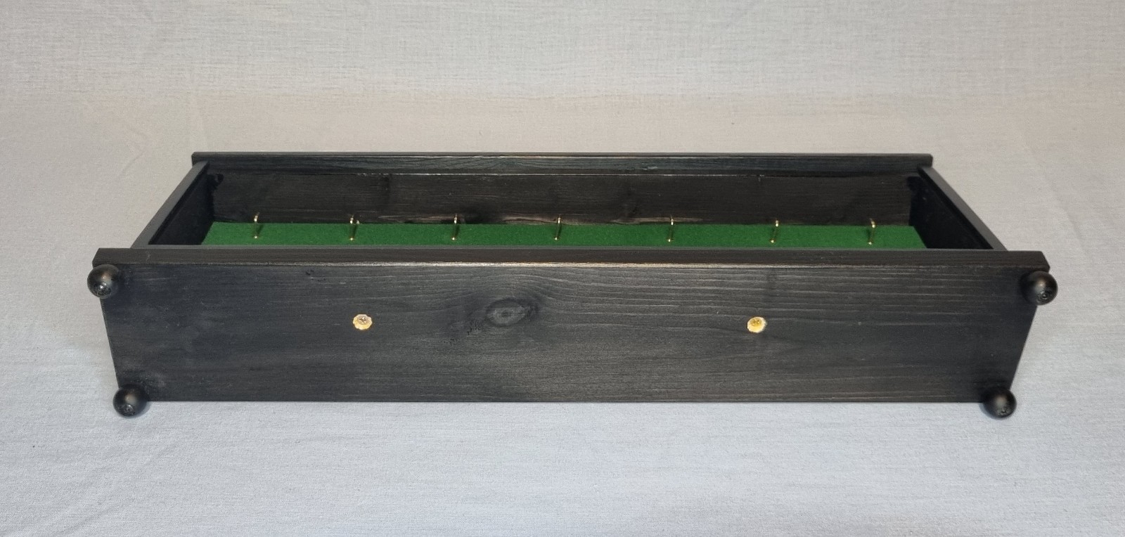 Pocket watch glass display case, table top, solid wood cabinet choice of 4 sizes