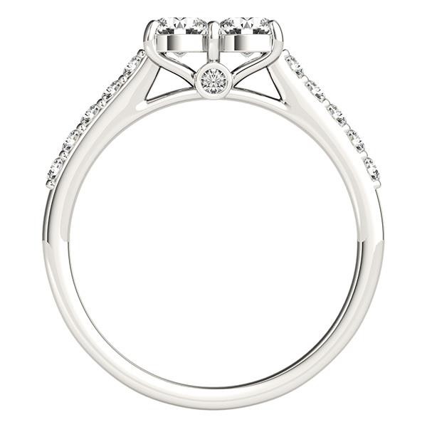 VS F 2.30 Carat Lab Grown Diamond Forever Us Two Stone Anniversary Ring 14K Gold