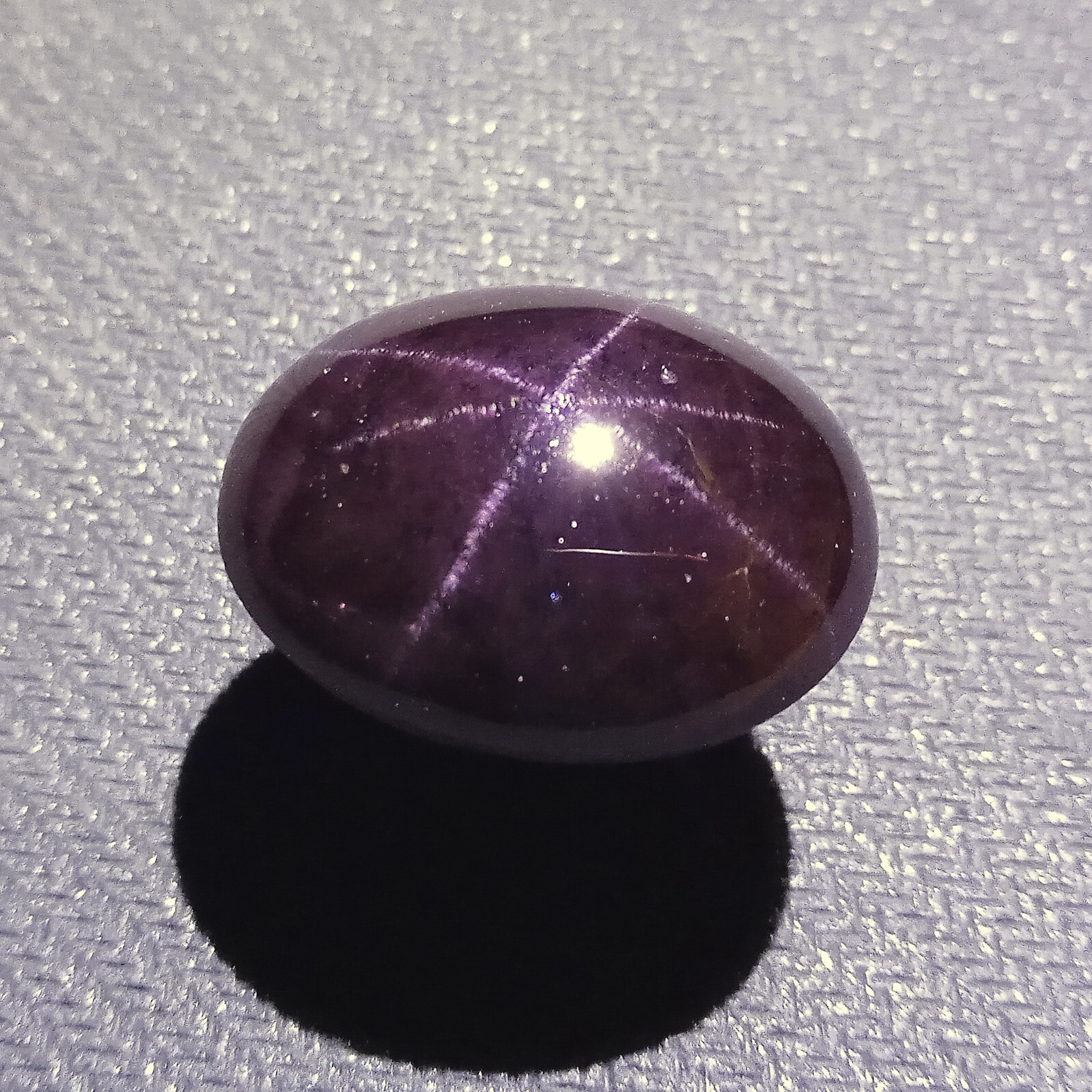 50.5 Ct 24×19.2×9.3 MM Natural 6-Ray Star Purple Red Garnet Star Oval Cabochon