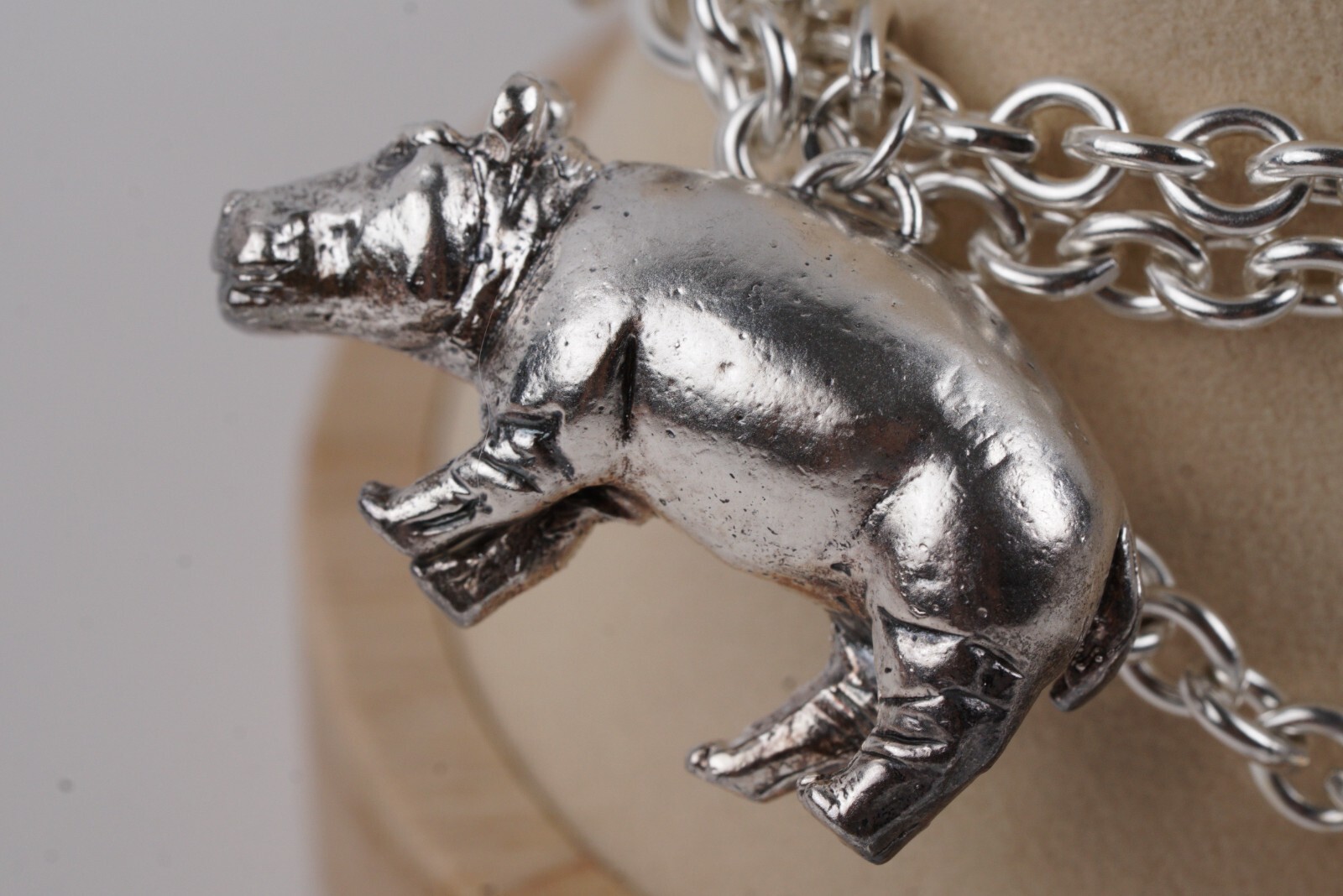 Susan Cummings Endangered Species African Animal Sterling Silver CharmBracelet