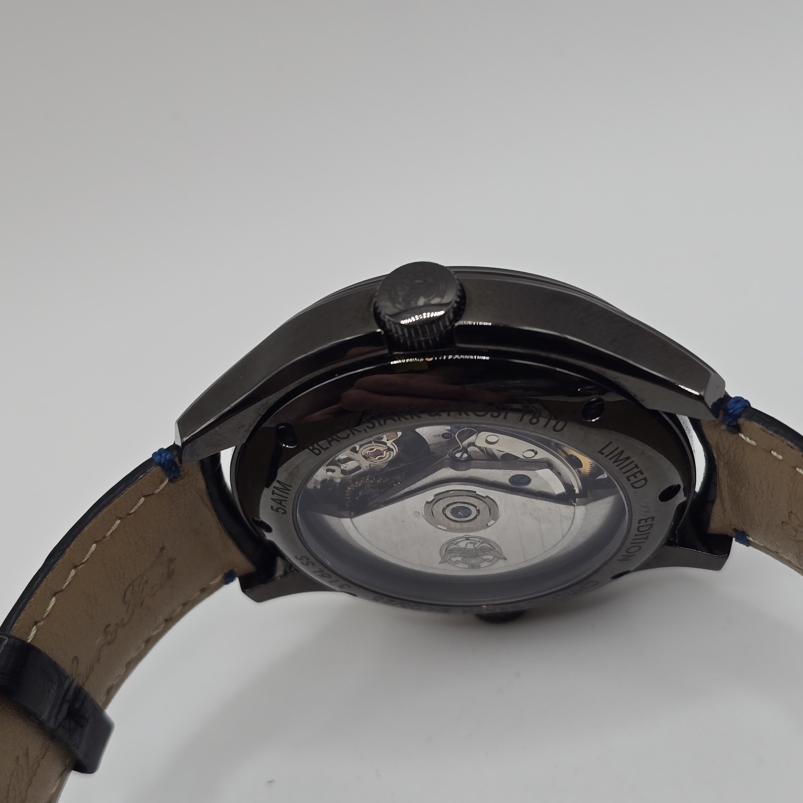 Black, Starr & Frost Automatic Chronograph Watch 43.5mm Blue Dial