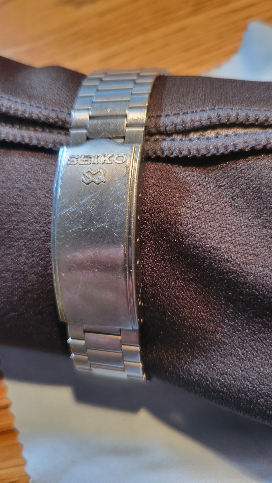 VintageSeiko Quartz Men’s Day/Date 35mm Black Dial Silver Steel Bracelet