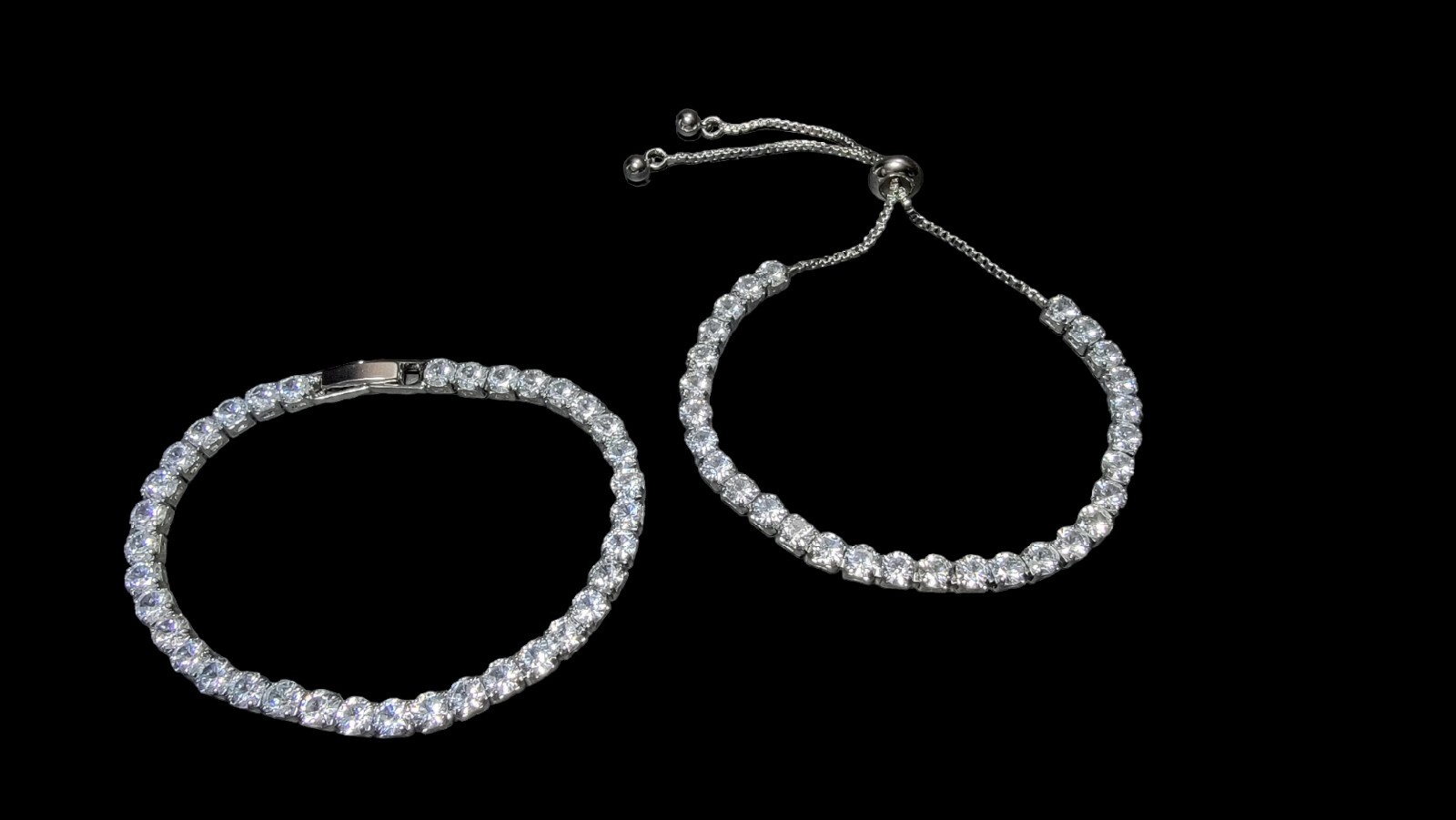 Luxury shiny full Zircon women’s bracelet 2 piece set elegant party wedding set