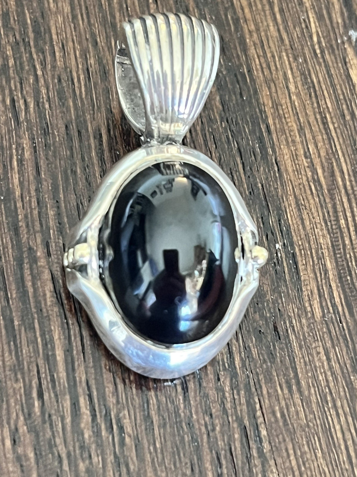 Lagos Caviar Two Tone Silver & Gold Black Onyx Pendant