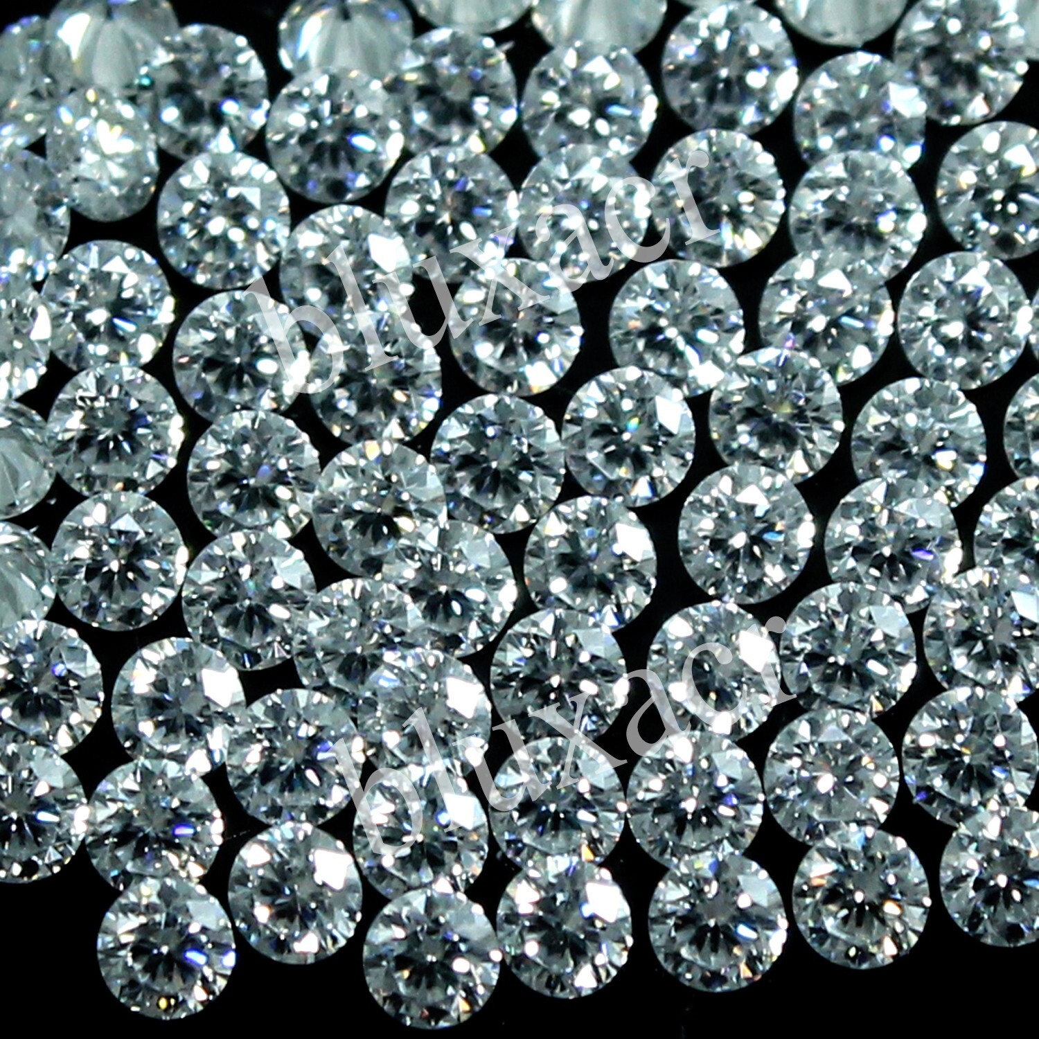 Natural DE Color VVS1 White 0.90 MM Round Certified Diamond Brilliant Cut 50 Pcs