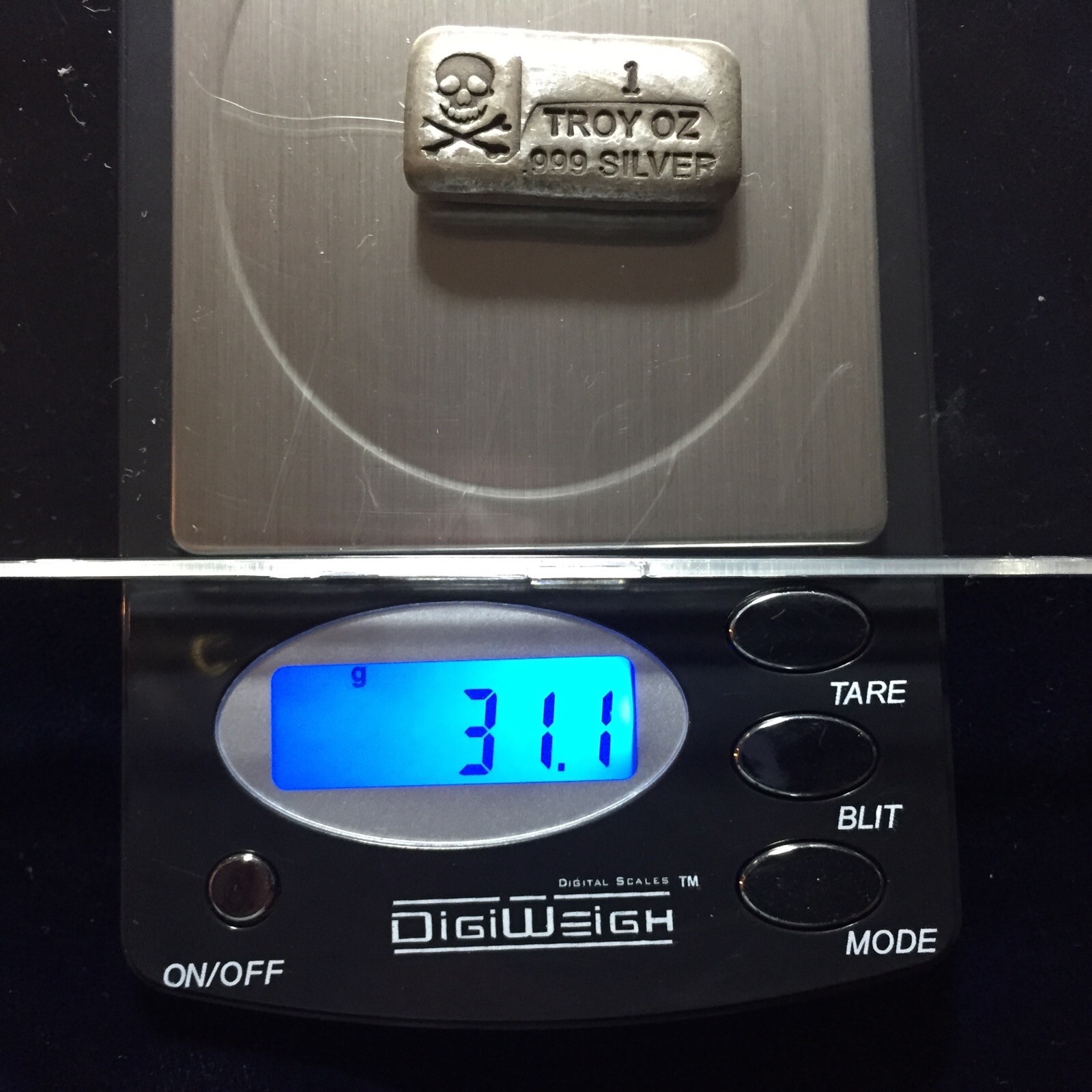 DigiWeigh DW-1000POS-G Jewelry Gold and Silver Scrap Poseidon Scale Green 1000gm