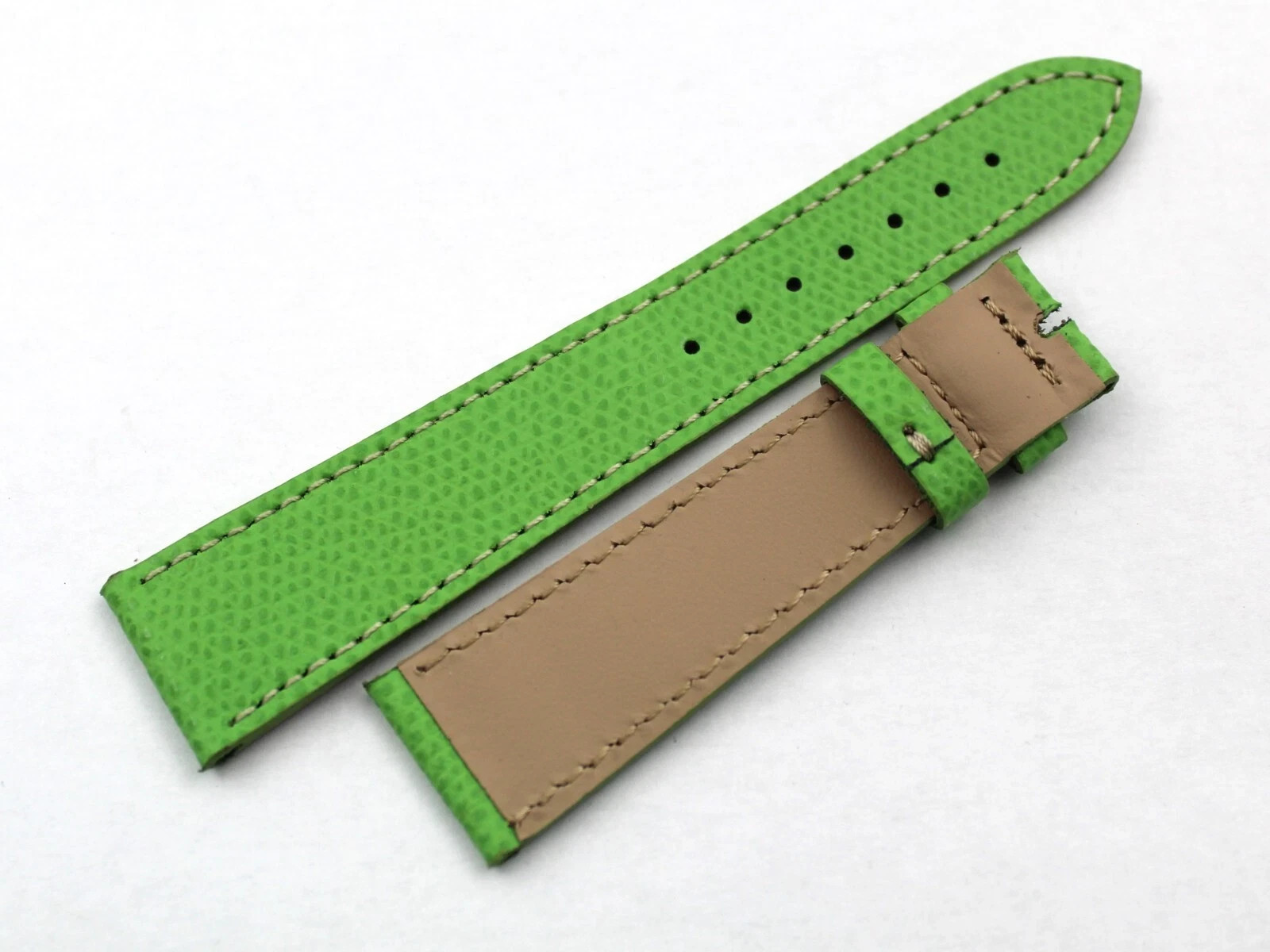 Neon Green Hammered Leather Watch Strap Various Sizes Handcrafted New