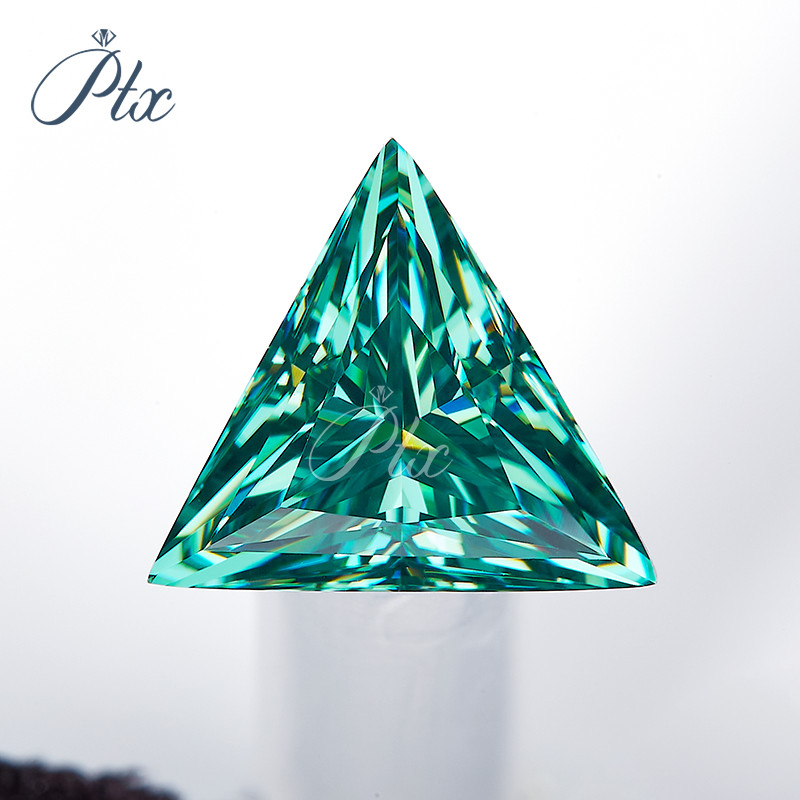 (Never Fade) Loose Moissanite Stones Triangle All Color Gems for Jewelry Making