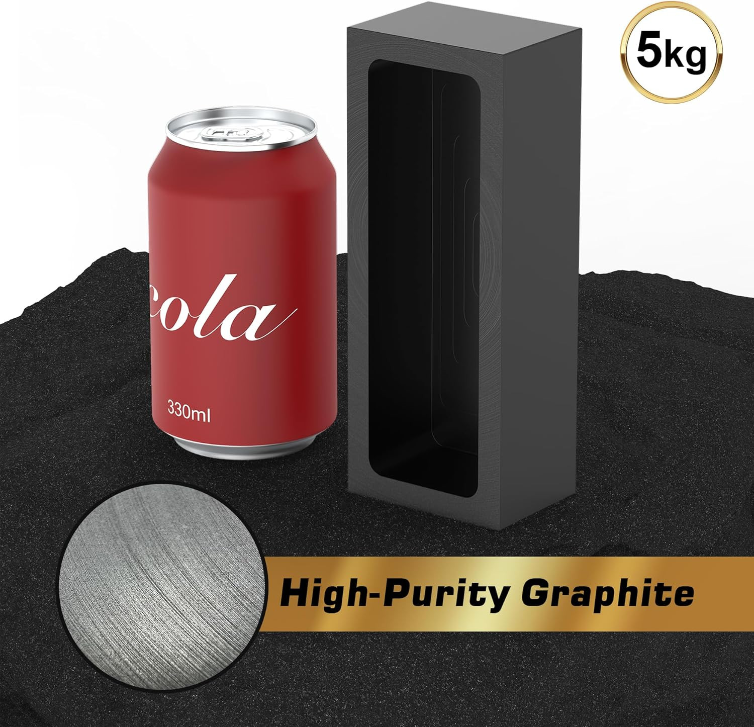 Mmasters 5Kg Premium Graphite Ingot Mold for Metal Casting – High-Purity Materia
