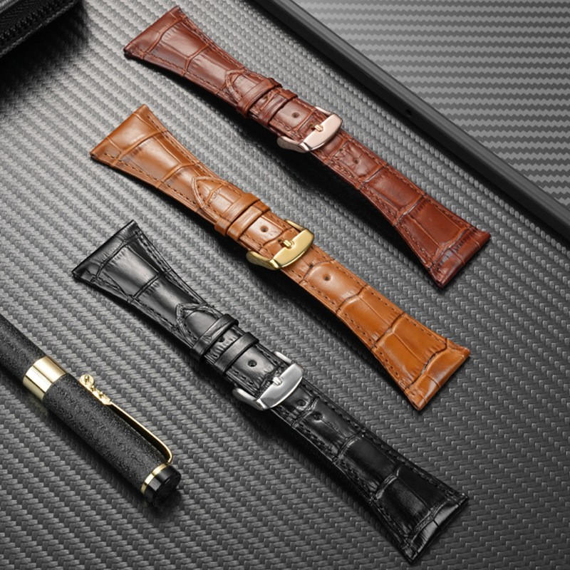 For Bulgari ASSIOMA AA48C13GLDCH high end Genuine Leather Watch Straps 26mm 28mm