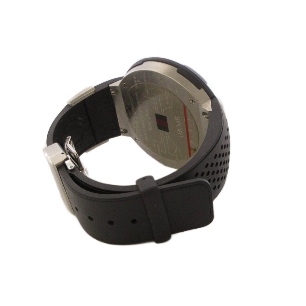 【Watch】GUCCI 114.1 Eye Digital Watch Stainless Steel Rubber Silver