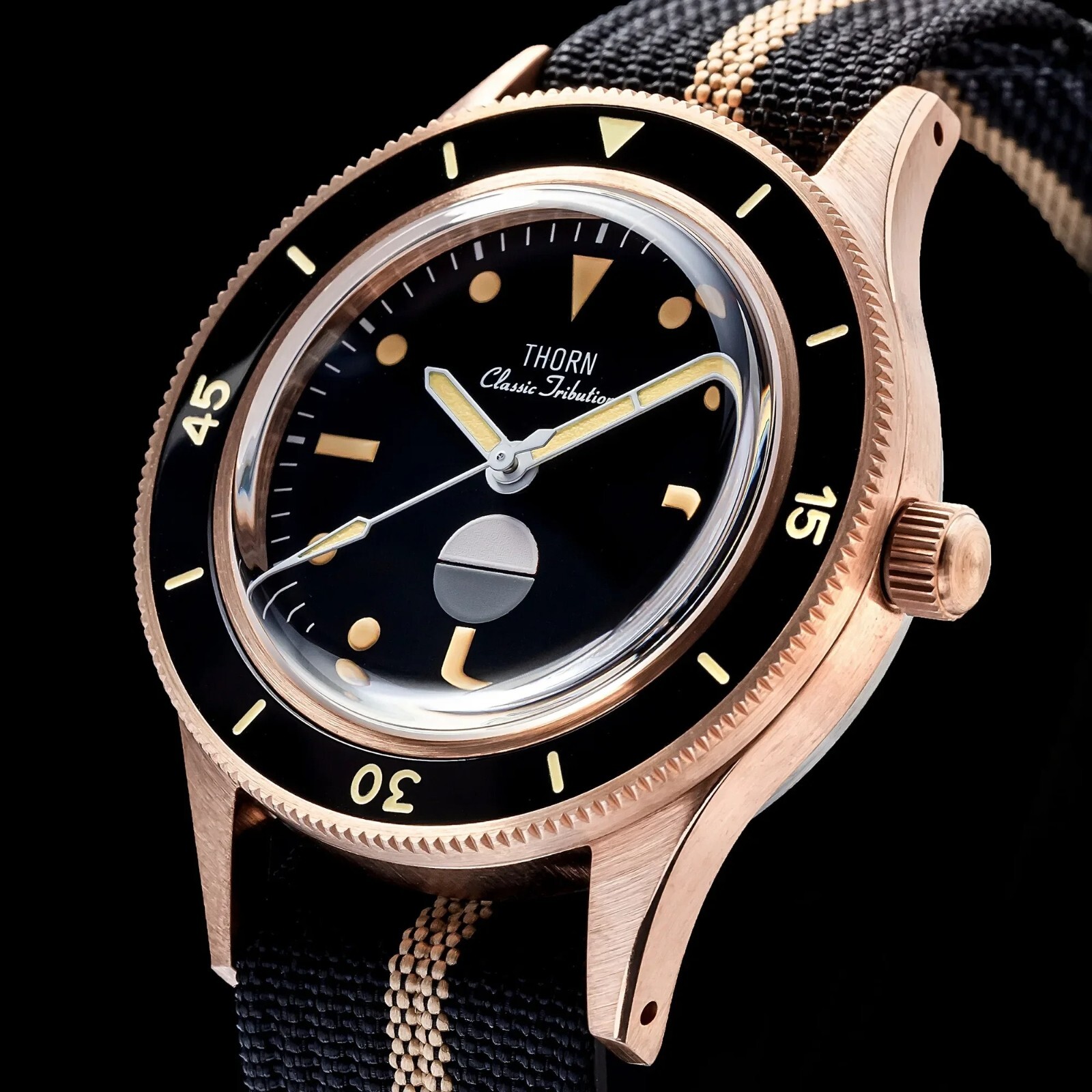 THORN Fathoms Fifty CUSN8 Bronze NH35 Diver 200M Automatic Watch 40mm Hygrometer