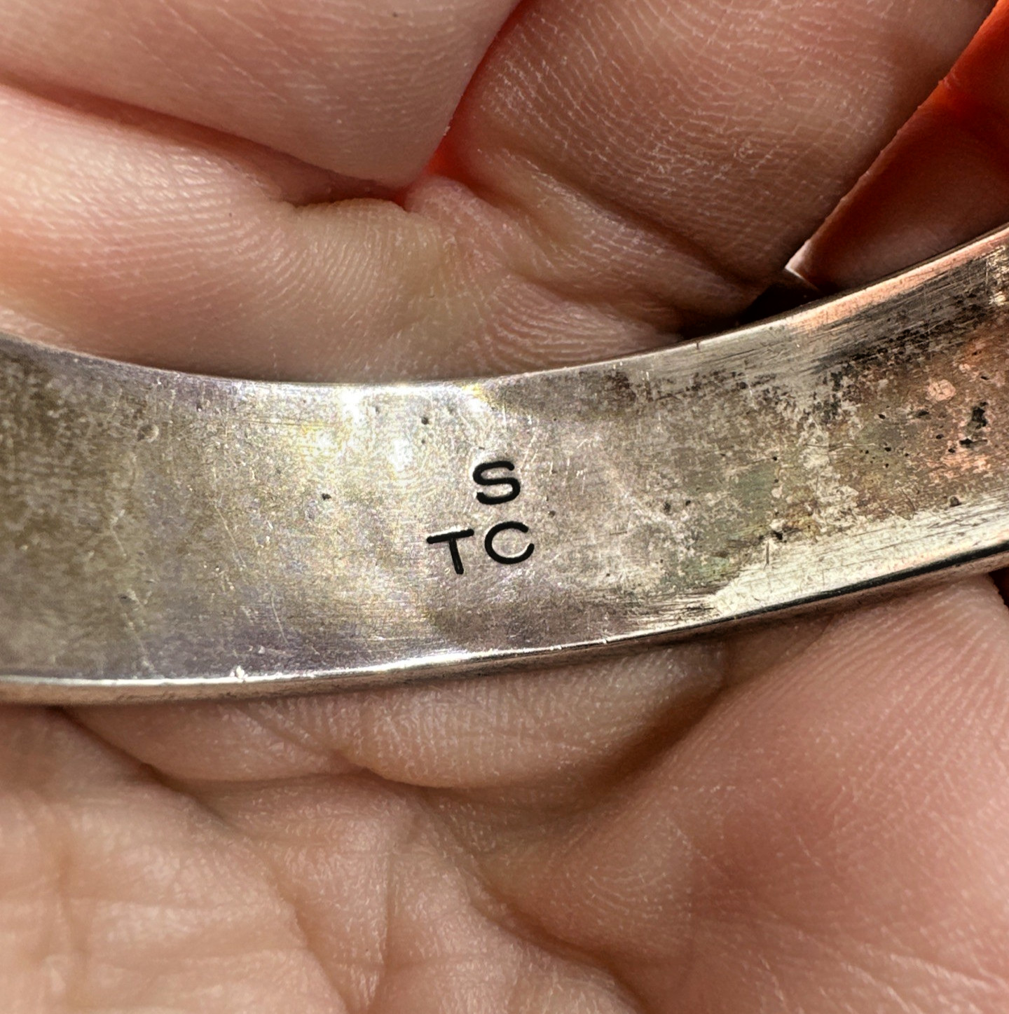 Vtg Early Tommy Singer Cuff Bracelet Sterling Sz 5.5 – ~6 Navajo 34.2g 13.5mm