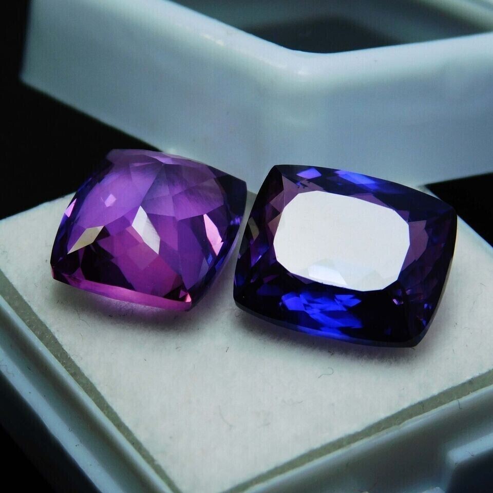 Extremely Natural PURPLE Tanzanite 16 Ct Cushion CERTIFIED Loose Gemstone