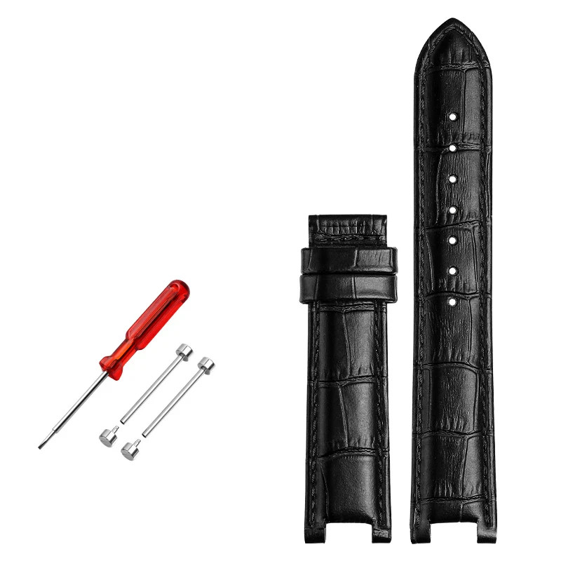 Genuine Top Layer Cowhide Leather Strap for GC 22mm 20mm Notched Screw