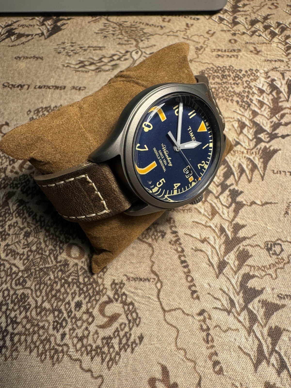 Timex Waterbury Heritage Indiglo Original Leather Strap Men’s Watch TW2P83800