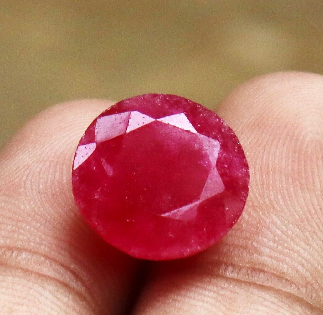 Round Cut Natural Red Beryl Bixbite From Utah Loose Gemstone Certified 9.50 Ct