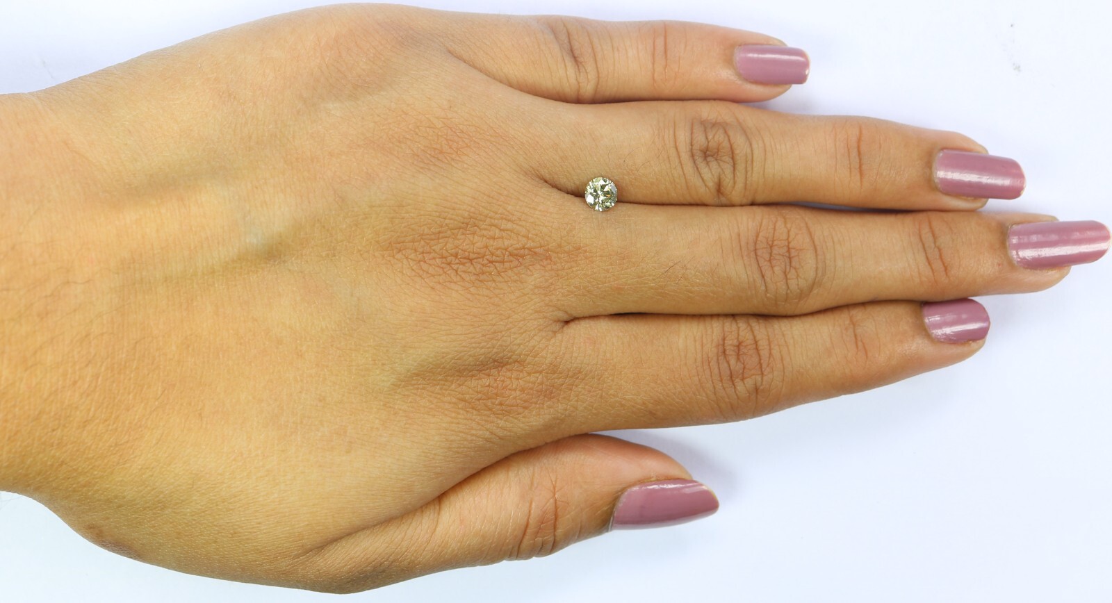 0.36 Ct Natural Loose Round Cut Diamond 4.65 MM Light Green Color Diamond KQ2595