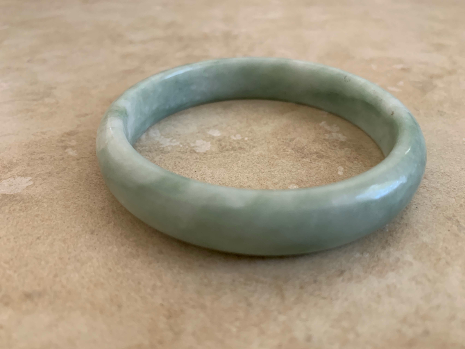 Gorgeous Natural Real Chinese Light Green Jade Bangle Bracelet Jadeite Jade 64mm