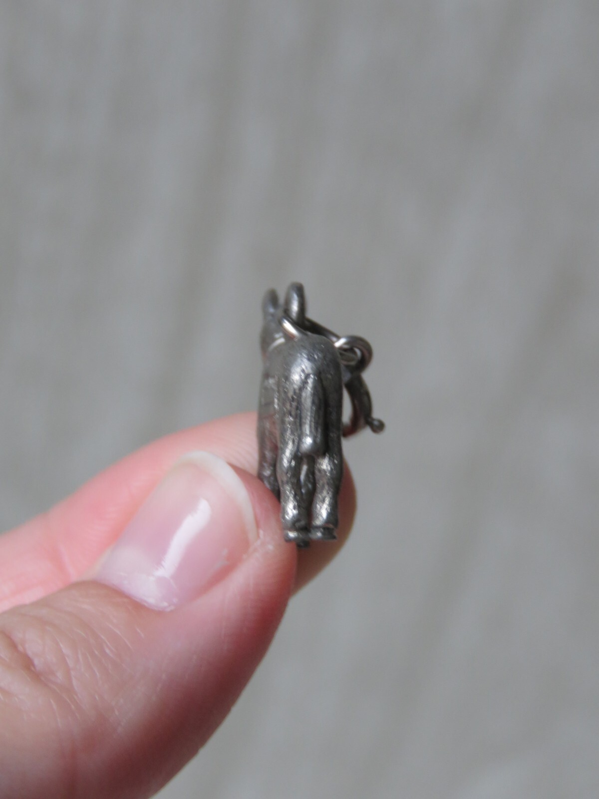 VTG Signed Kinney Sterling Silver Mule Donkey Animal A Bracelet Charm 0.75″