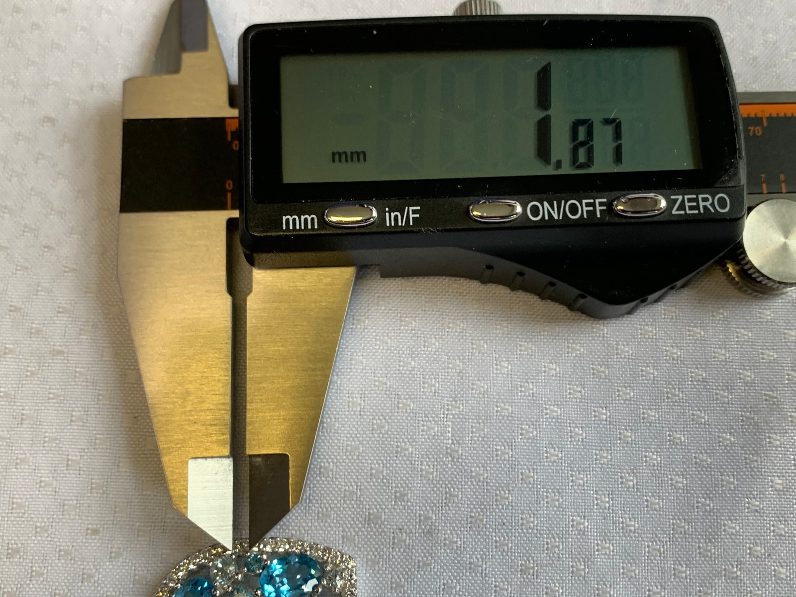 Sterling Silver Heart Pendant 5.46g Fine Jewelry Aquamarine Look Charm *READ*