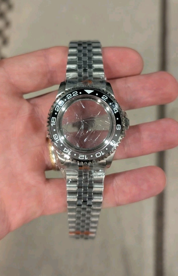 Bruce W Grey Bezel 38mm Brushed Watch Case Fit Nh35 Nh34 Nh36 Movement Caseback