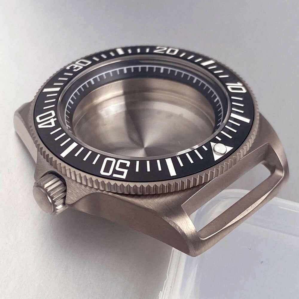 20ATM Diver Titanium 42mm Sapphire Watch Case Fit NH35 NH36 ETA2824 Miyota 8215