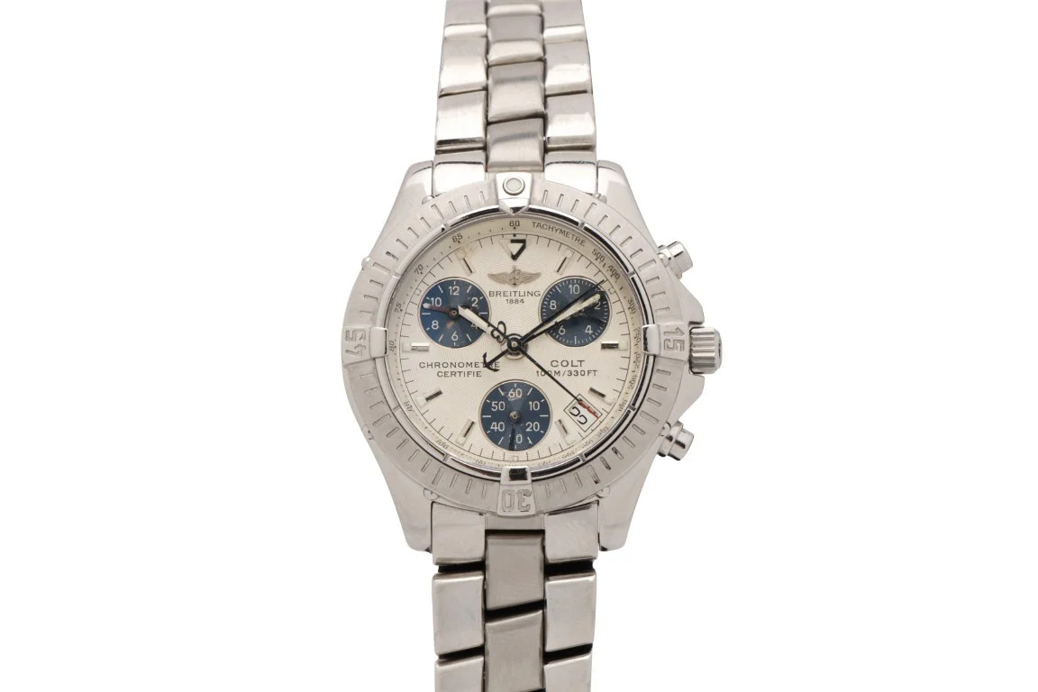 Breitling Colt Chronograph A73350 Stainless Steel 38mm Watch 2002