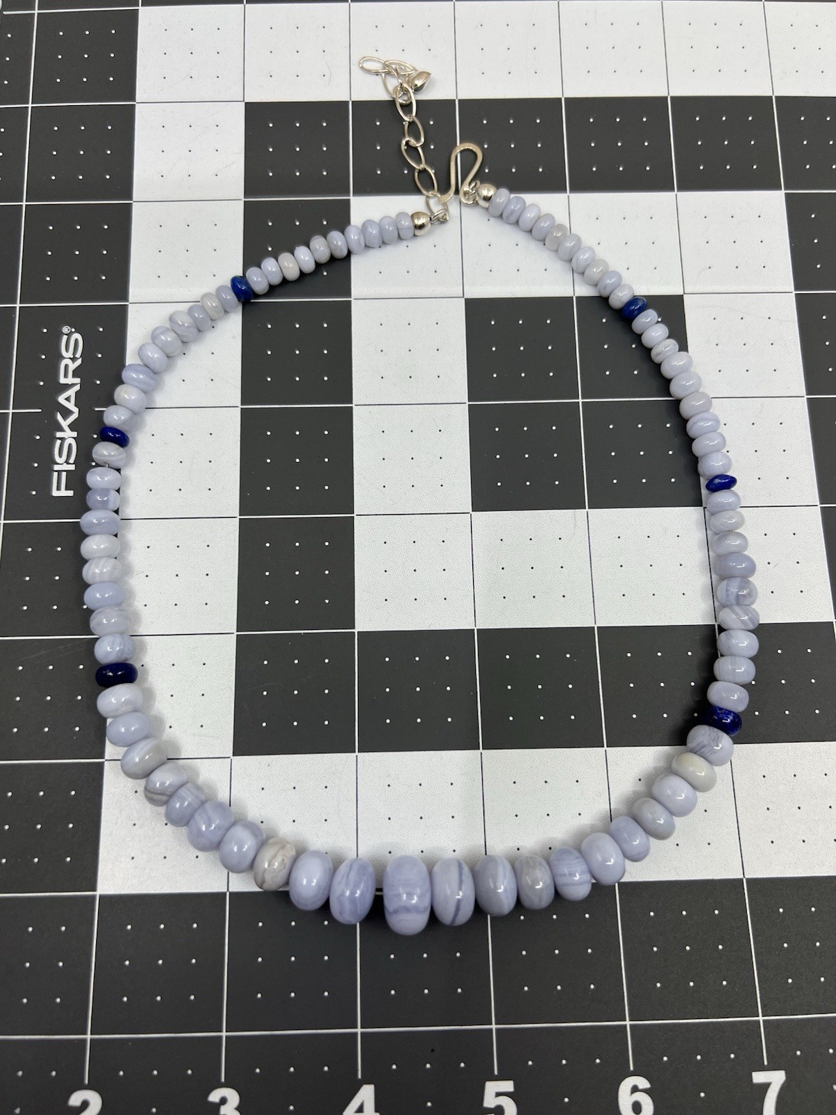Blue Lace Agate & Lapis Lazuli Necklace Mine Finds by Jay King