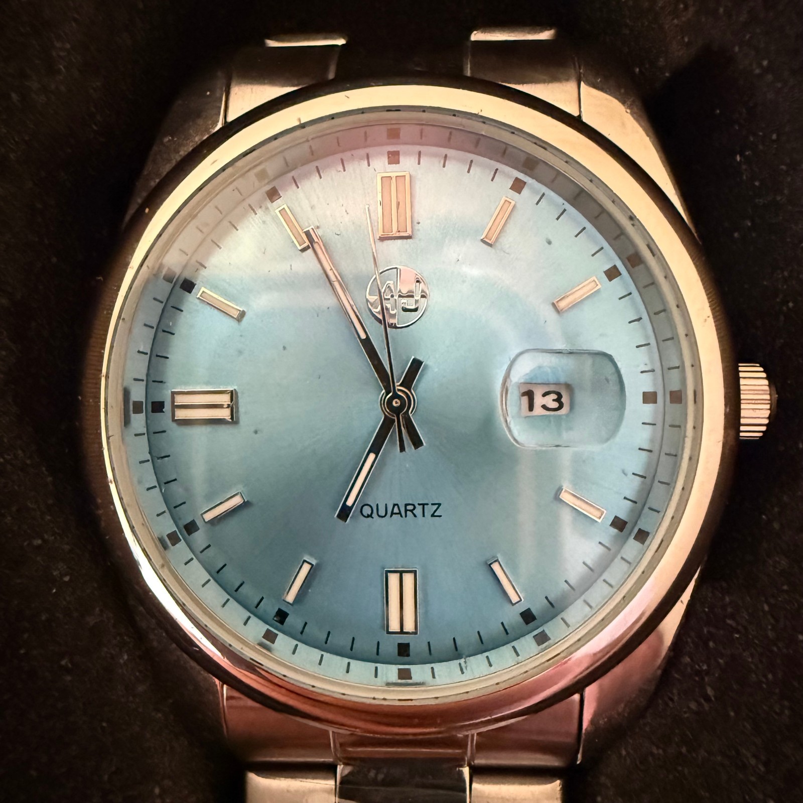 AJ Quality Watches USA Men’s Oyster PD 41mm Tifny Blue Steel Quartz Watch NIB