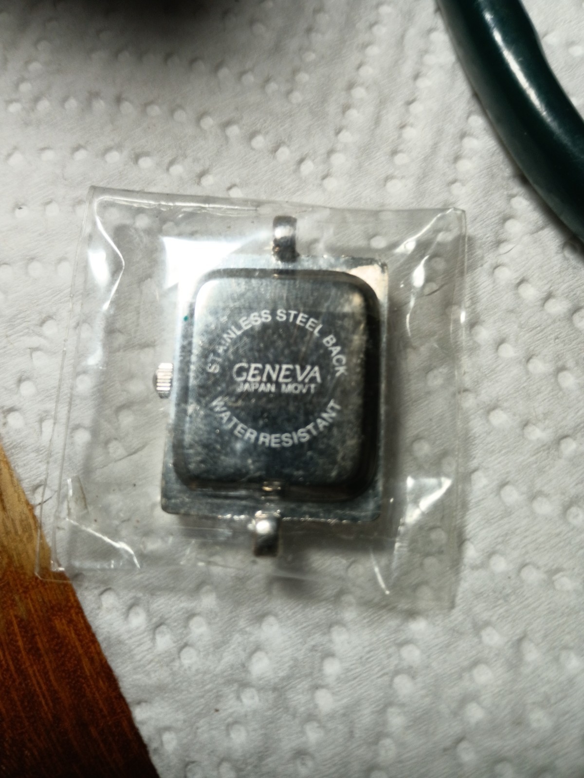 New Geneva Santa Claus Quartz Watch Face Silver Tone Square Loop Bar For Beading