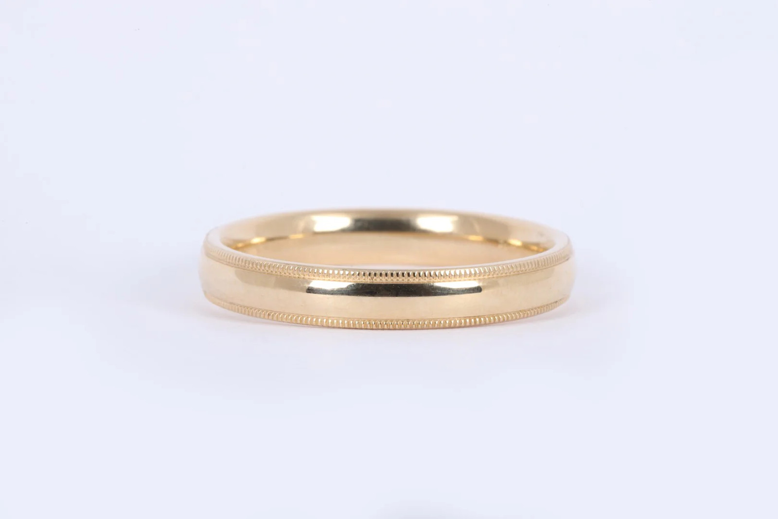 14k Yellow Gold Milgrain Wedding Band Size 12.25 (6.00g.)